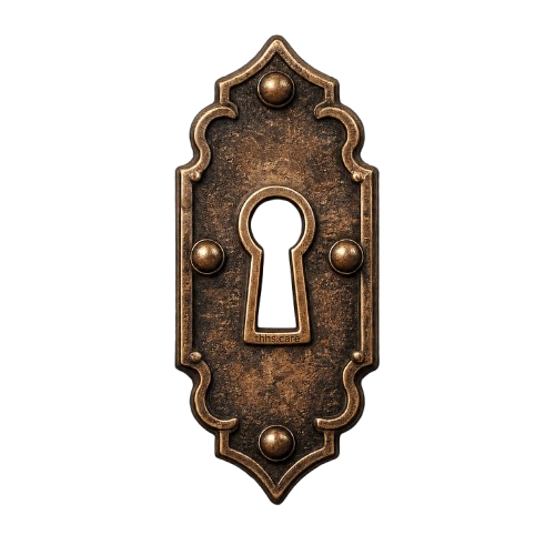 Antique brass keyhole representing privacy, rights, and access
